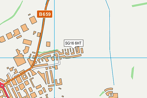 SG16 6HT map - OS VectorMap District (Ordnance Survey)