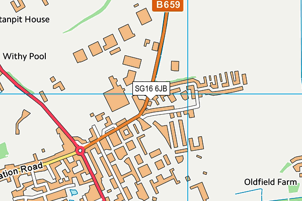 SG16 6JB map - OS VectorMap District (Ordnance Survey)