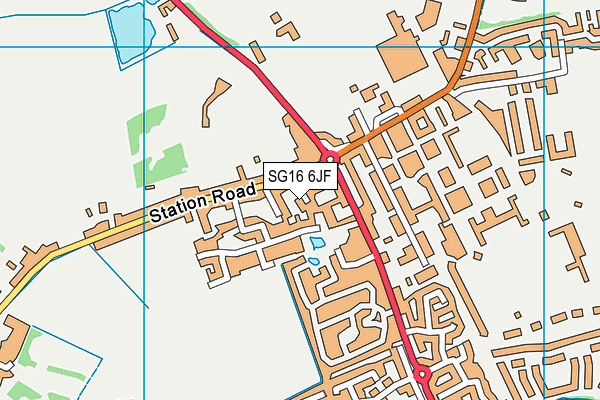 SG16 6JF map - OS VectorMap District (Ordnance Survey)