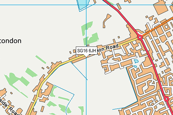 SG16 6JH map - OS VectorMap District (Ordnance Survey)