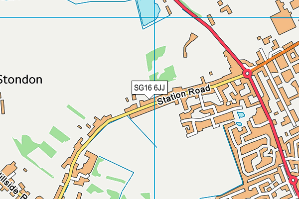 SG16 6JJ map - OS VectorMap District (Ordnance Survey)