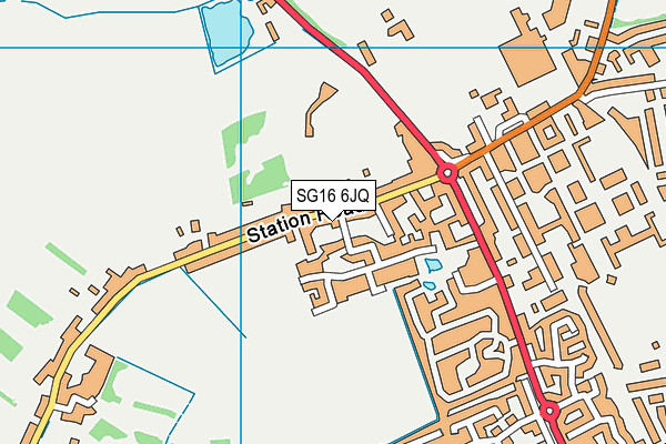 SG16 6JQ map - OS VectorMap District (Ordnance Survey)