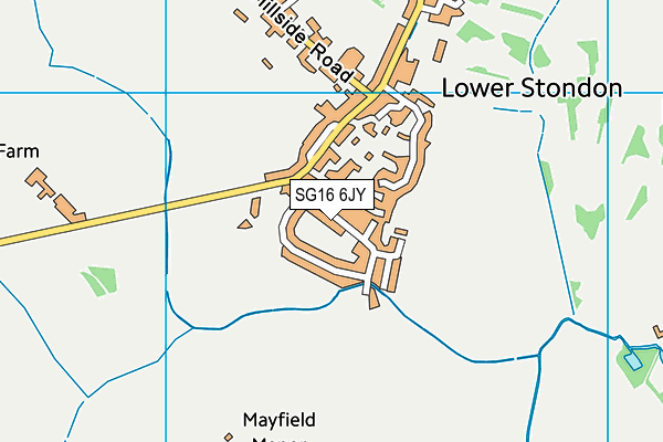 SG16 6JY map - OS VectorMap District (Ordnance Survey)