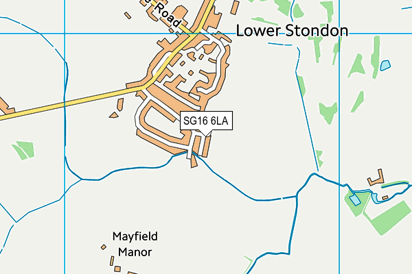 SG16 6LA map - OS VectorMap District (Ordnance Survey)