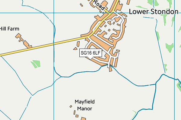 SG16 6LF map - OS VectorMap District (Ordnance Survey)
