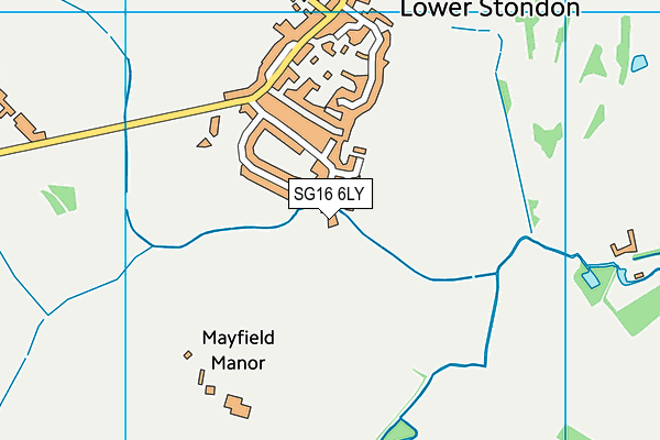 SG16 6LY map - OS VectorMap District (Ordnance Survey)