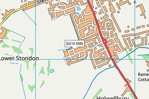 SG16 6NN map - OS VectorMap District (Ordnance Survey)