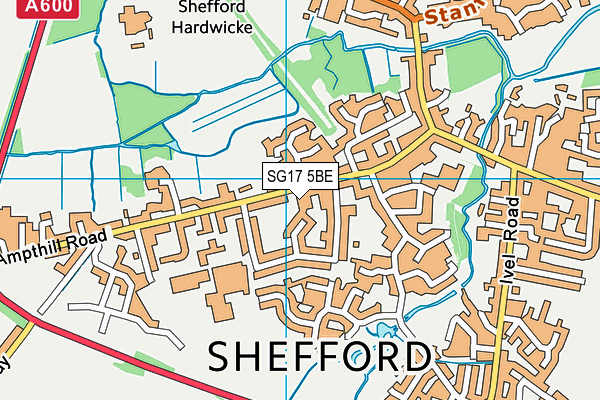 Map of SHEFFORD TYRES & EXHAUST CENTRE LIMITED at district scale
