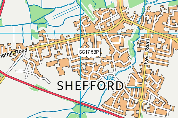 SG17 5BP map - OS VectorMap District (Ordnance Survey)