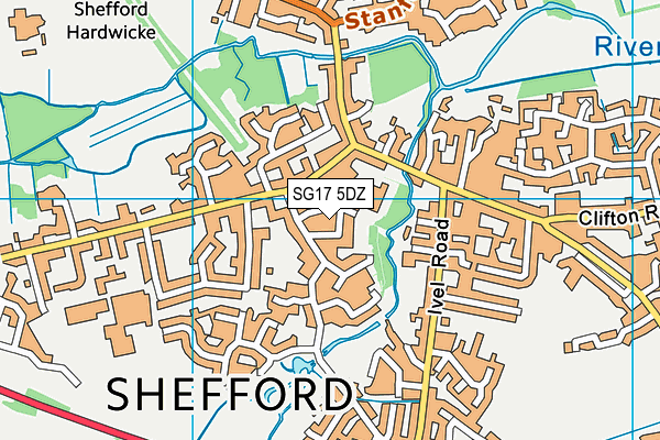 Little Aqua Shefford map (SG17 5DZ) - OS VectorMap District (Ordnance Survey)