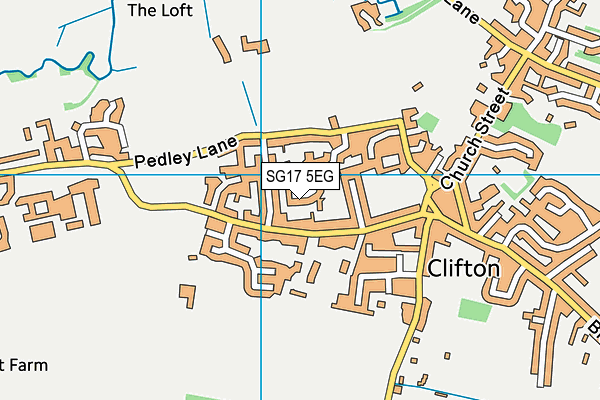 SG17 5EG map - OS VectorMap District (Ordnance Survey)