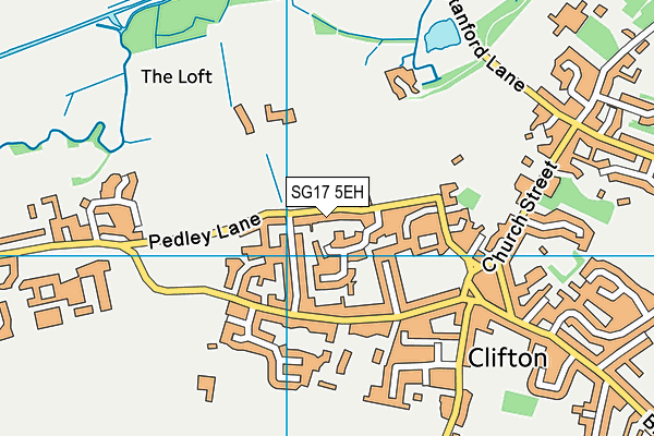 SG17 5EH map - OS VectorMap District (Ordnance Survey)