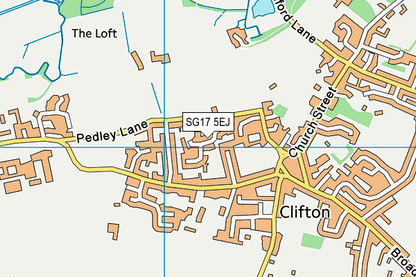 SG17 5EJ map - OS VectorMap District (Ordnance Survey)