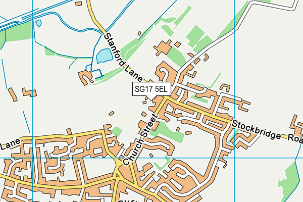 SG17 5EL map - OS VectorMap District (Ordnance Survey)