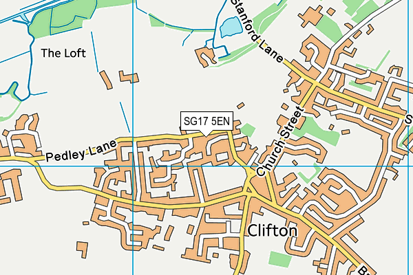 SG17 5EN map - OS VectorMap District (Ordnance Survey)