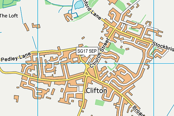 SG17 5EP map - OS VectorMap District (Ordnance Survey)