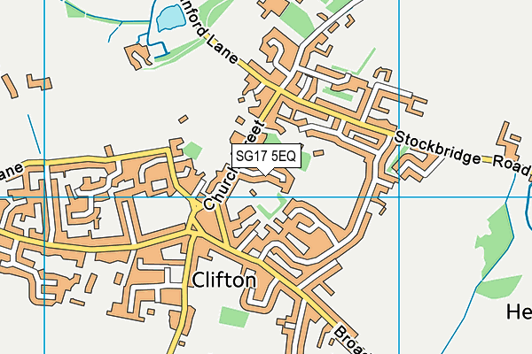 SG17 5EQ map - OS VectorMap District (Ordnance Survey)