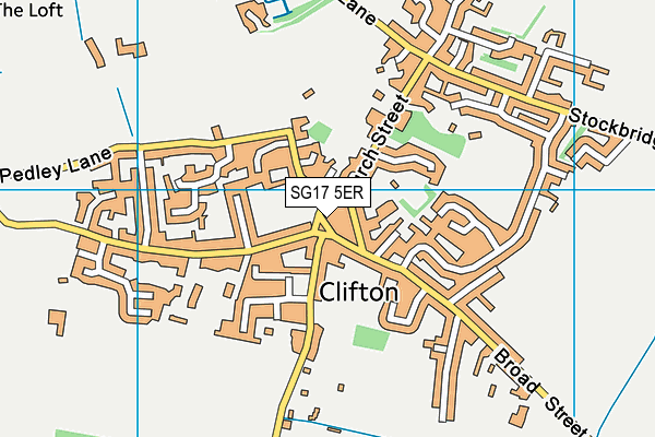 SG17 5ER map - OS VectorMap District (Ordnance Survey)