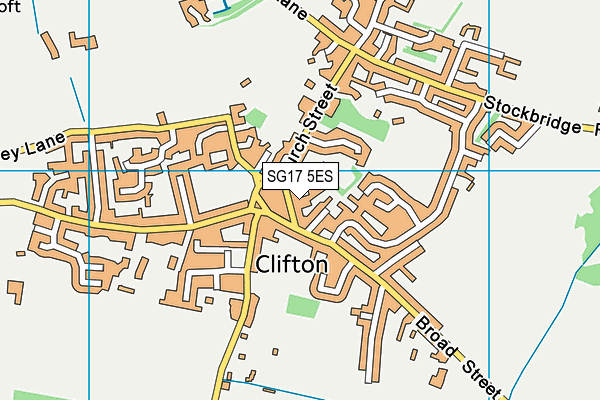SG17 5ES map - OS VectorMap District (Ordnance Survey)