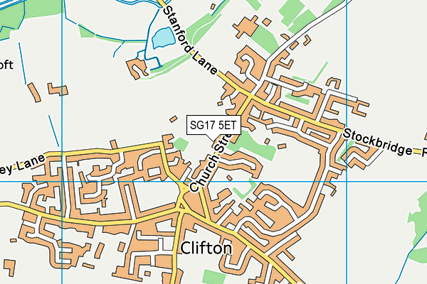 SG17 5ET map - OS VectorMap District (Ordnance Survey)