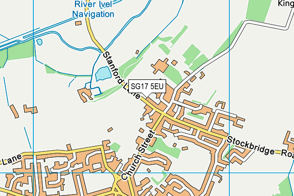 Claybridge Ground map (SG17 5EU) - OS VectorMap District (Ordnance Survey)