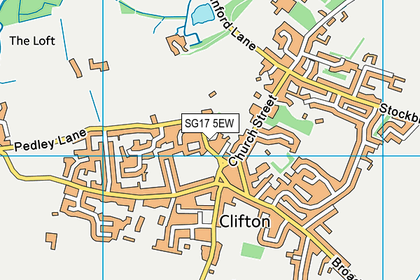 SG17 5EW map - OS VectorMap District (Ordnance Survey)