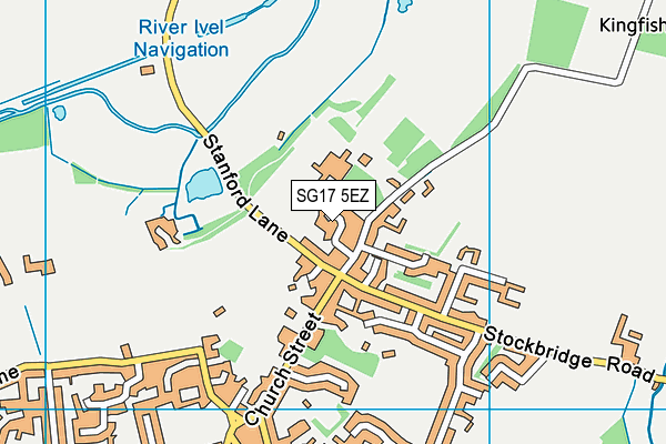 SG17 5EZ map - OS VectorMap District (Ordnance Survey)