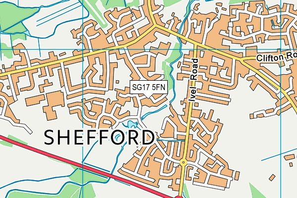 SG17 5FN map - OS VectorMap District (Ordnance Survey)