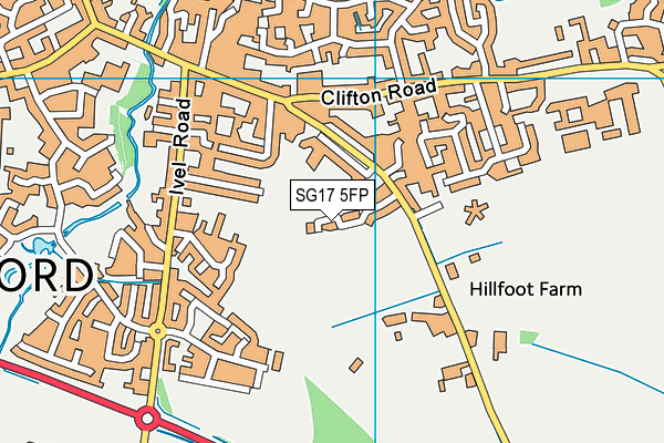 SG17 5FP map - OS VectorMap District (Ordnance Survey)
