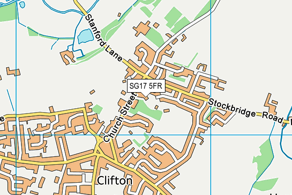 SG17 5FR map - OS VectorMap District (Ordnance Survey)