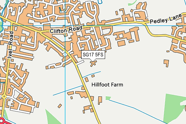 SG17 5FS map - OS VectorMap District (Ordnance Survey)