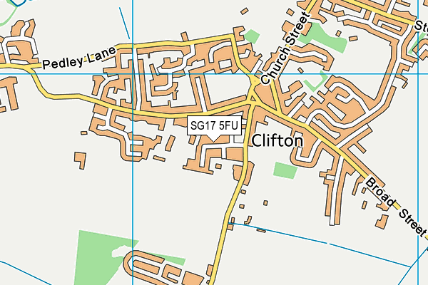 SG17 5FU map - OS VectorMap District (Ordnance Survey)