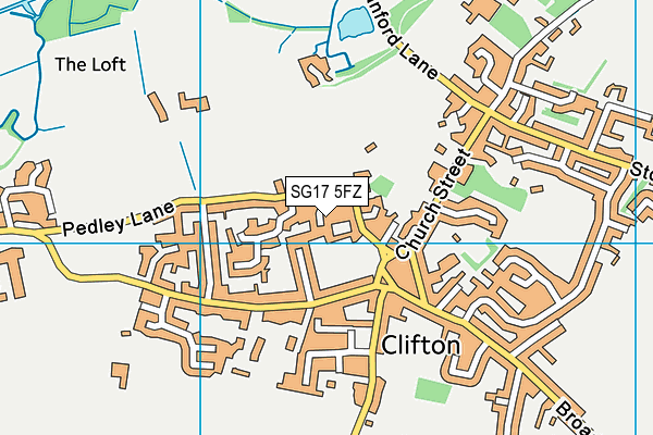 SG17 5FZ map - OS VectorMap District (Ordnance Survey)