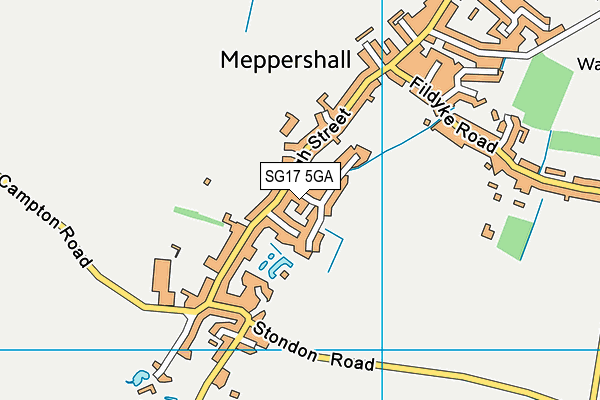 SG17 5GA map - OS VectorMap District (Ordnance Survey)