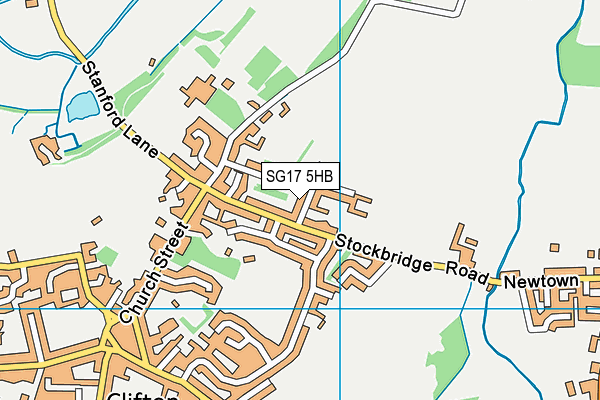 SG17 5HB map - OS VectorMap District (Ordnance Survey)