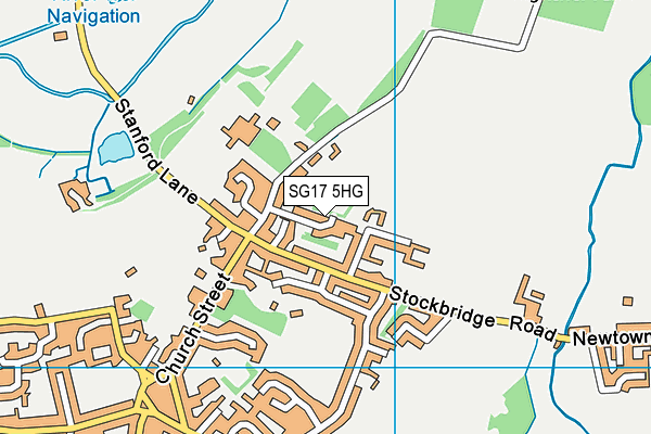 SG17 5HG map - OS VectorMap District (Ordnance Survey)