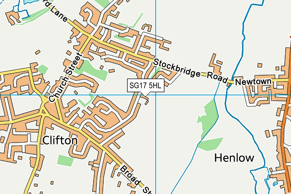 SG17 5HL map - OS VectorMap District (Ordnance Survey)