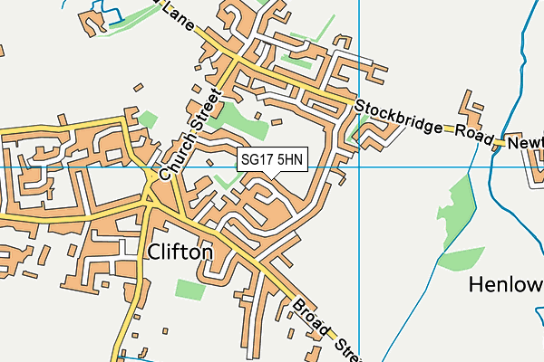 SG17 5HN map - OS VectorMap District (Ordnance Survey)