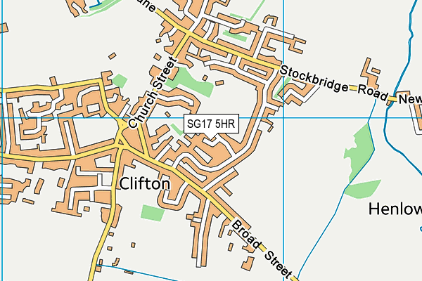 SG17 5HR map - OS VectorMap District (Ordnance Survey)