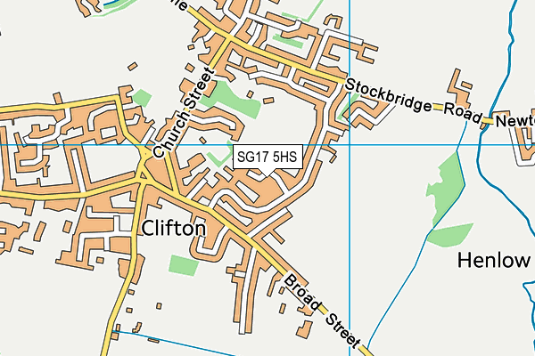 SG17 5HS map - OS VectorMap District (Ordnance Survey)