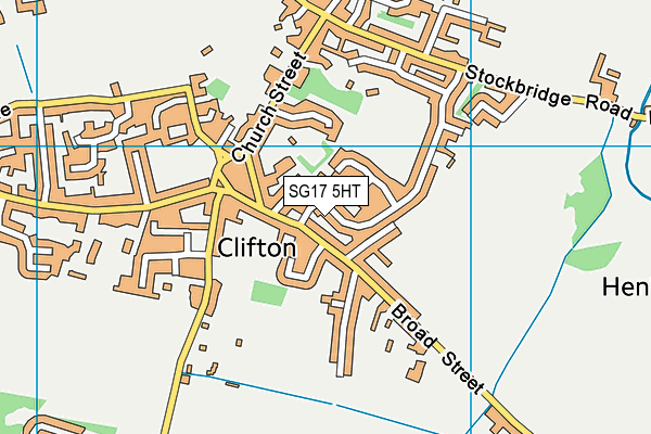 SG17 5HT map - OS VectorMap District (Ordnance Survey)