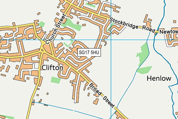 SG17 5HU map - OS VectorMap District (Ordnance Survey)