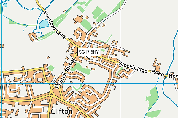 SG17 5HY map - OS VectorMap District (Ordnance Survey)