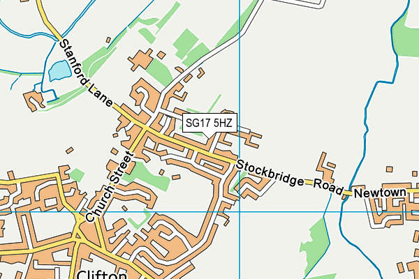 SG17 5HZ map - OS VectorMap District (Ordnance Survey)