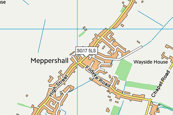 SG17 5LS map - OS VectorMap District (Ordnance Survey)