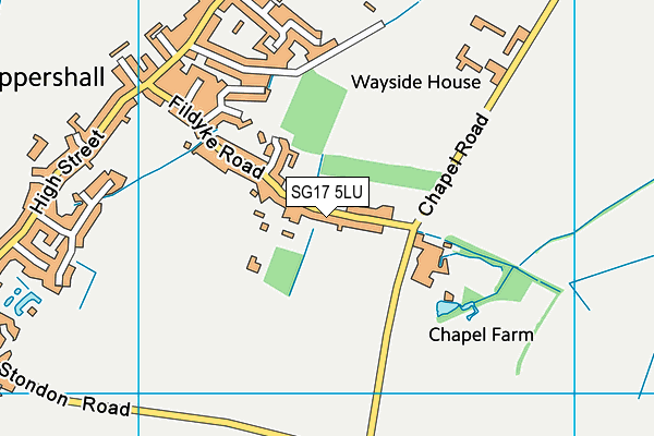 SG17 5LU map - OS VectorMap District (Ordnance Survey)