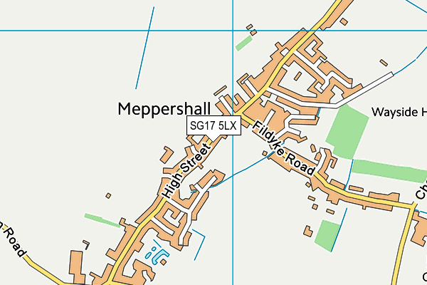 SG17 5LX map - OS VectorMap District (Ordnance Survey)