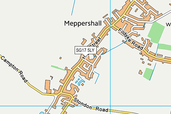 SG17 5LY map - OS VectorMap District (Ordnance Survey)