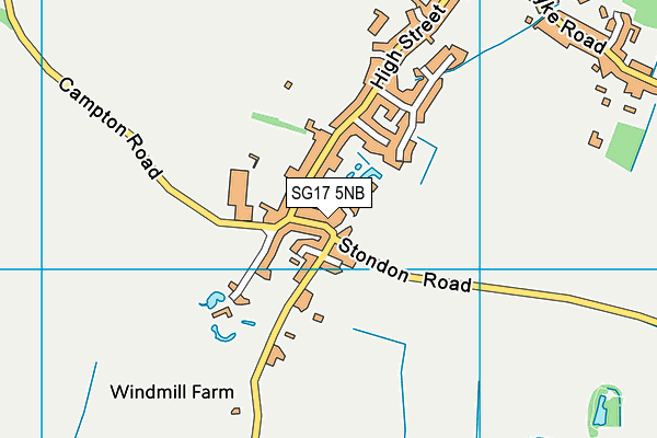 SG17 5NB map - OS VectorMap District (Ordnance Survey)