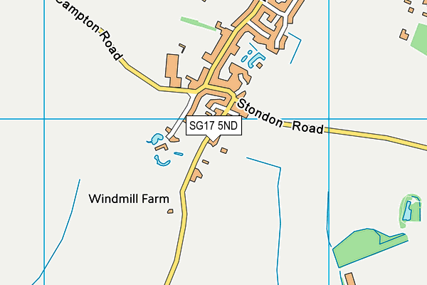SG17 5ND map - OS VectorMap District (Ordnance Survey)